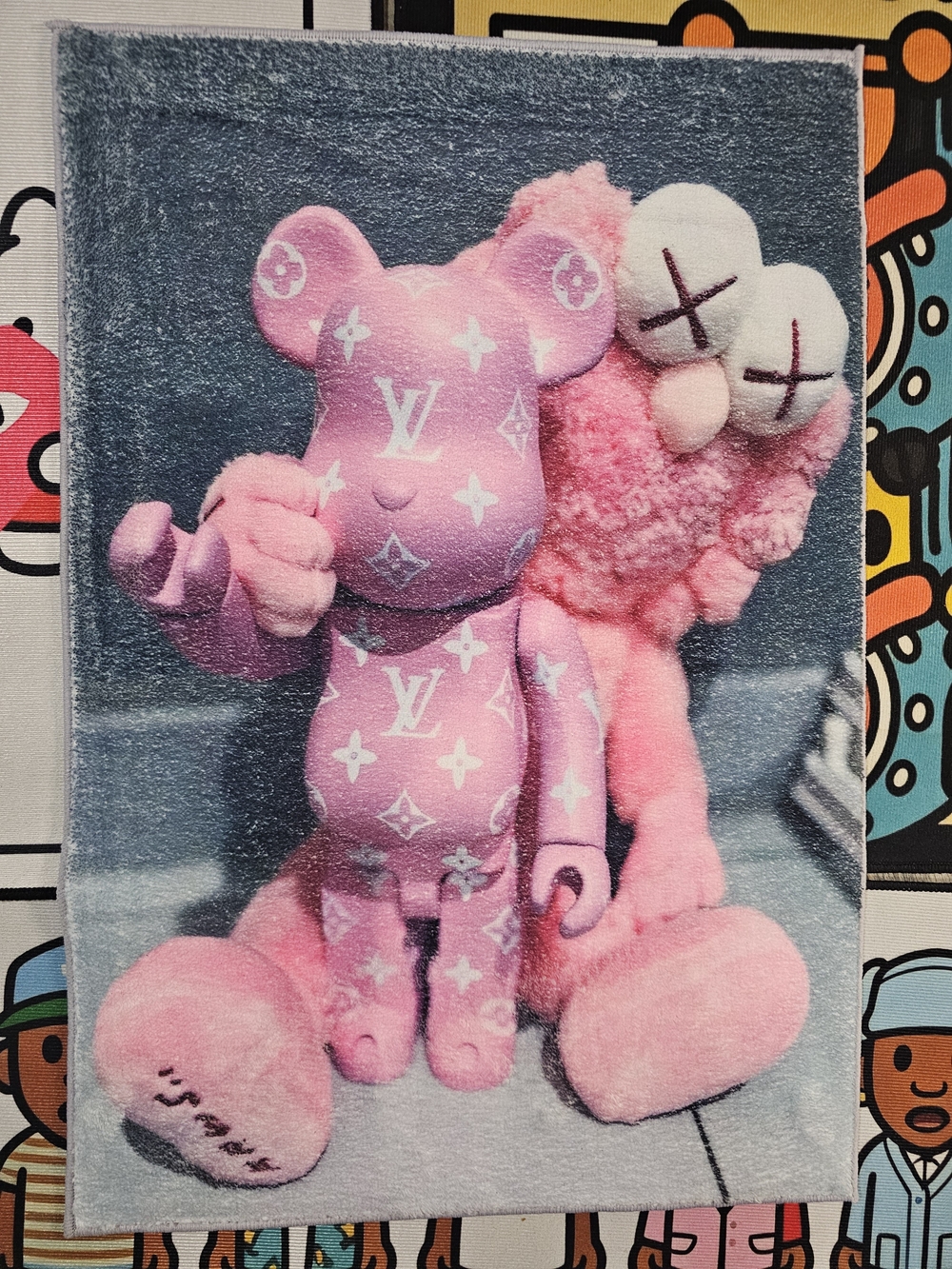 Kaws BEAR BRICK LV RUG